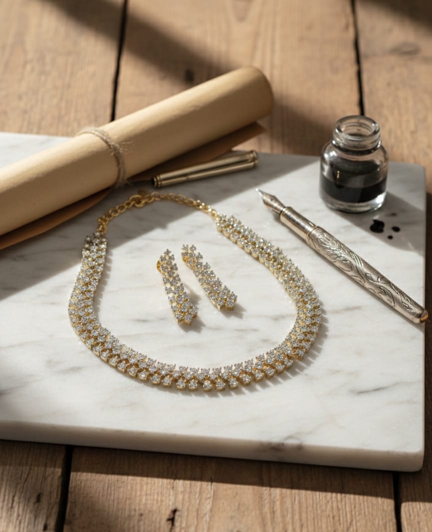 Sunlit Spark Necklace Set