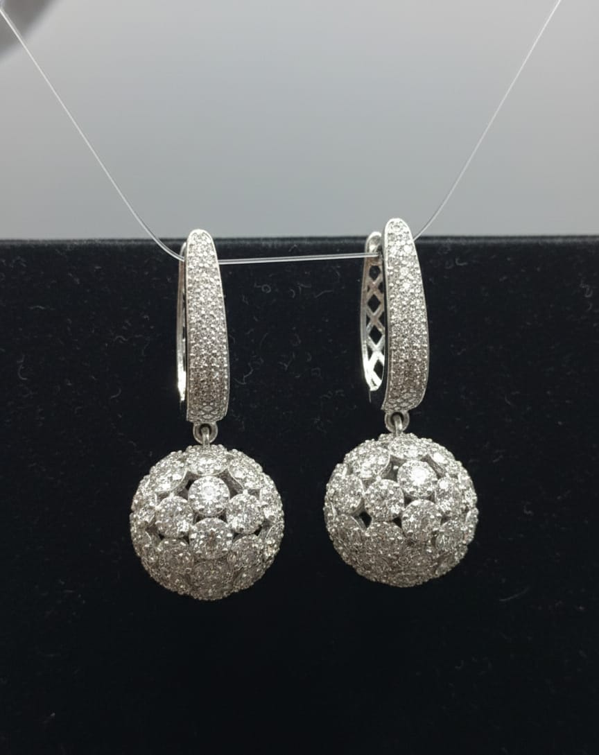 Shinning Ball Hoop Earrings