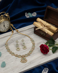 Thumbnail for Mint Polki Necklace Set