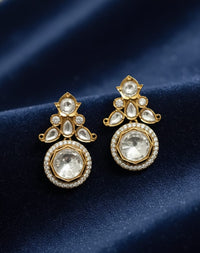 Thumbnail for Golden Round Polki Earrings