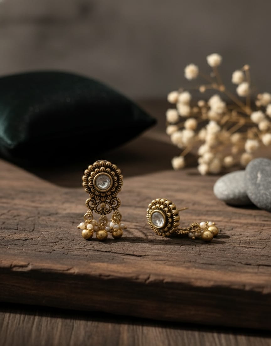 Sunlit Golden Earrings