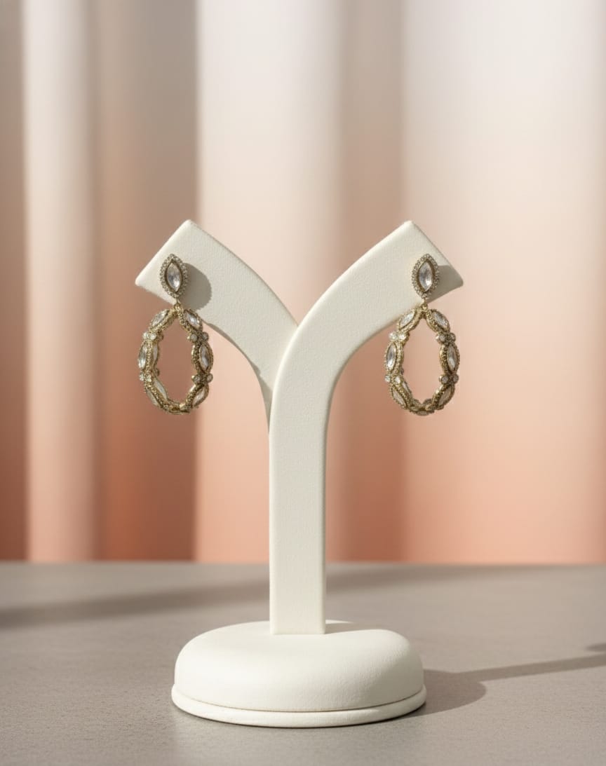 Drop Polki Bali Earrings