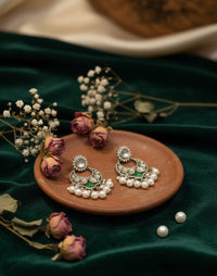 Thumbnail for Mint Polki Pearl Earrings