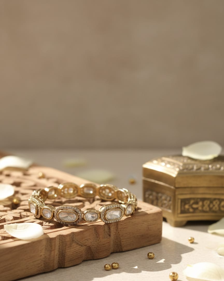 Dusky Shimmer Polki Bangle