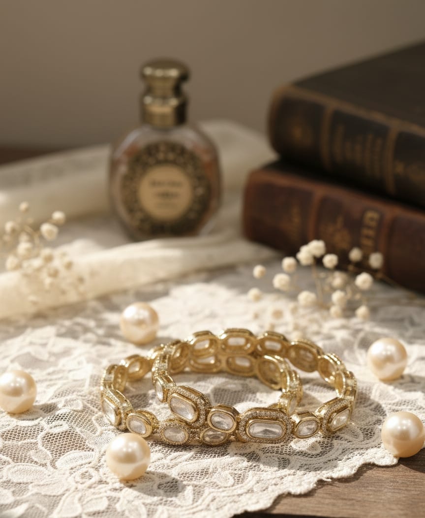 Dusky Shimmer Polki Bangle