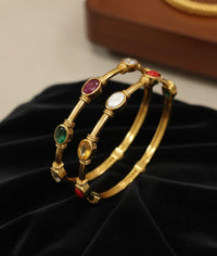 Thumbnail for Navratna Oval Bangle