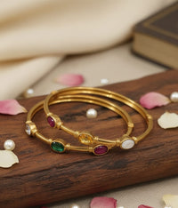 Thumbnail for Navratna Oval Bangle