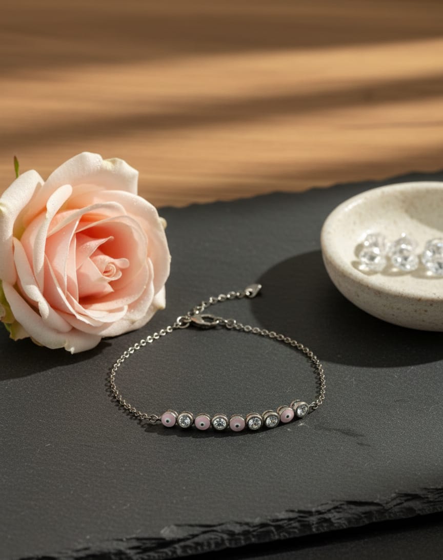 925 Evil Eye Audjustable Bracelet