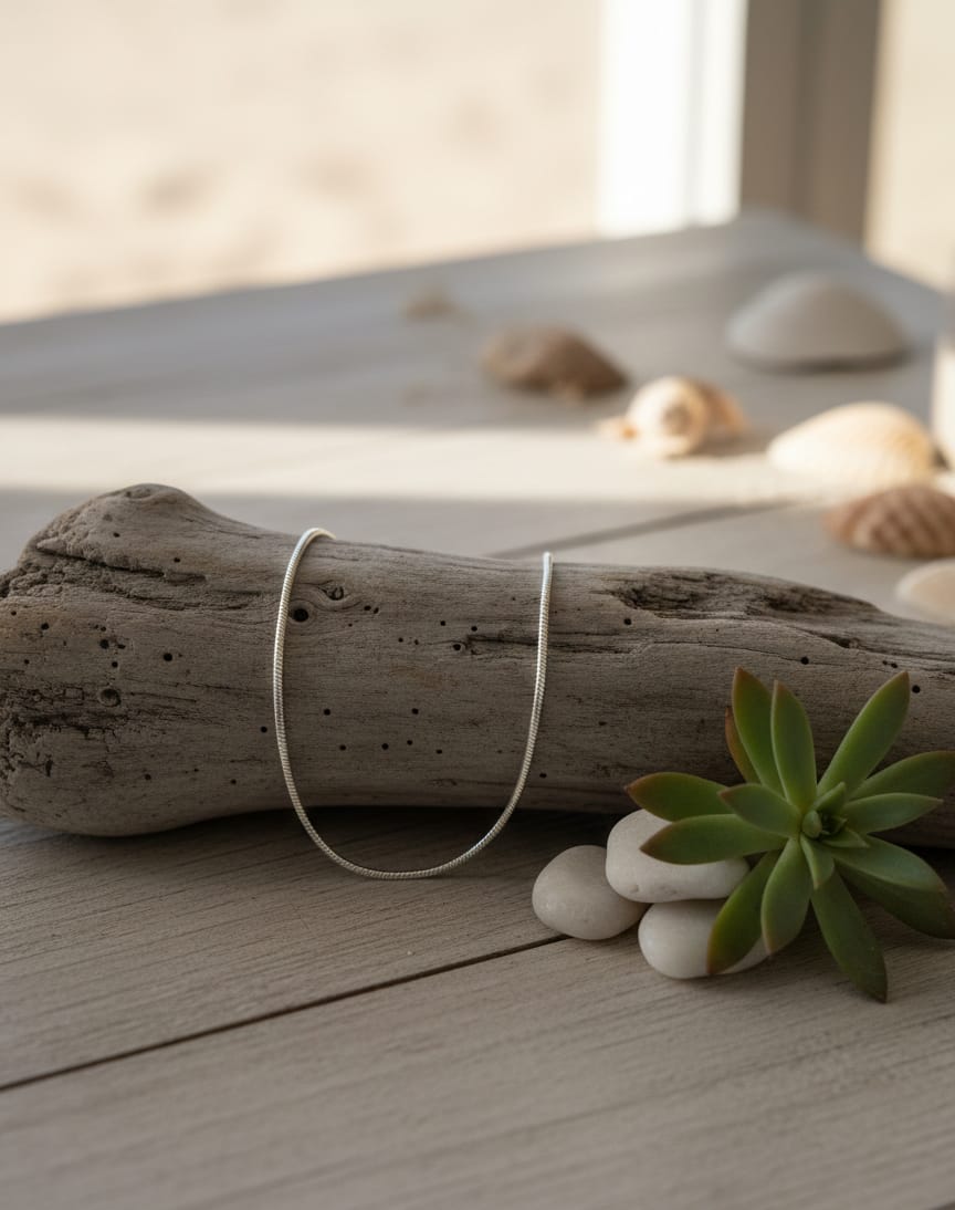 925 Snake Silver Anklet