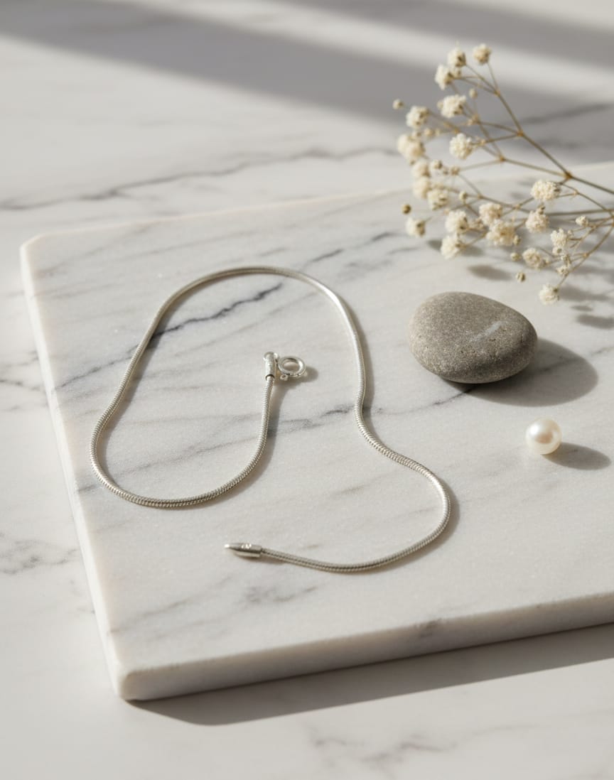 925 Snake Silver Anklet