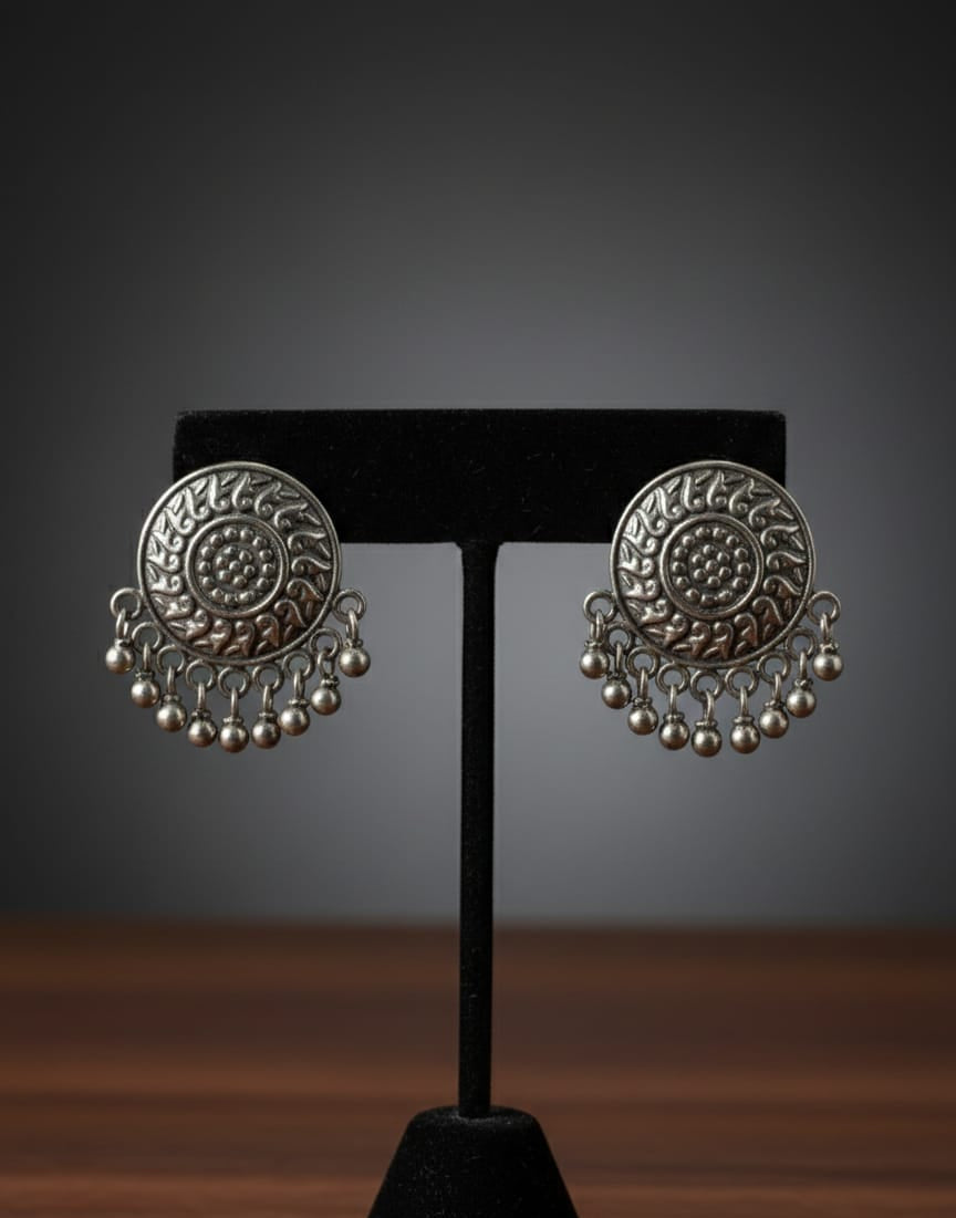 925 Round Earrings