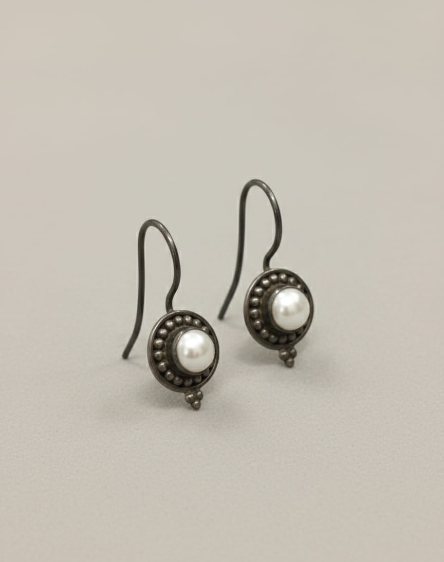 925 Silver White Drop Earrings