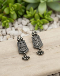 Thumbnail for 925 Silver Flower Oxidised Earrings