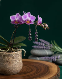 Thumbnail for 925 Triple Purple Stone Earrings