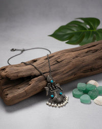 Thumbnail for 925 Peacock Pearl Pendant Set