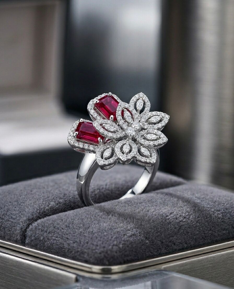 Ruby Bow Ring