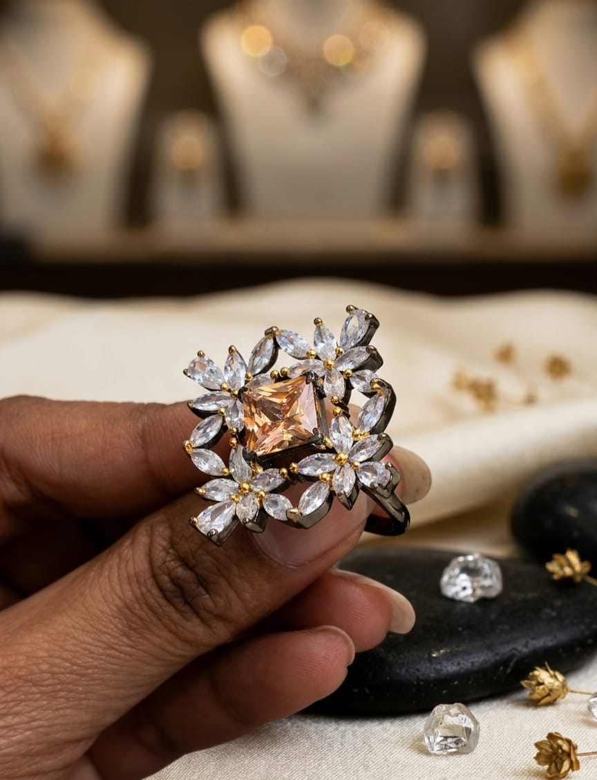 Champagne Diamond Ring