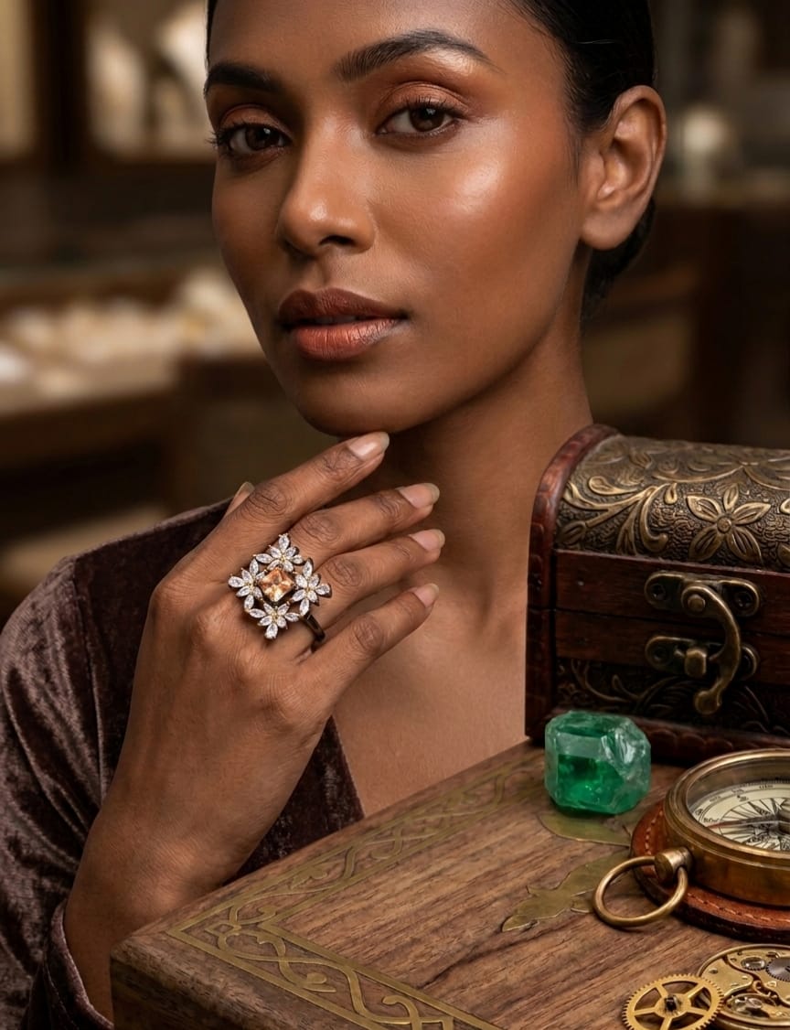 Champagne Diamond Ring