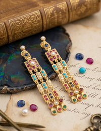 Thumbnail for 925 Silver Jadau Earrings