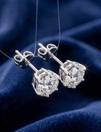Thumbnail for 925 Silver Round Shinning Earrings
