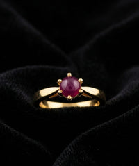 Thumbnail for 925 Silver Golden Ruby Ring