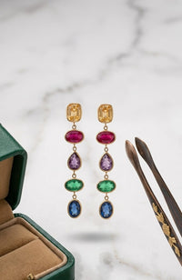 Thumbnail for Multi Color Dangler Earrings