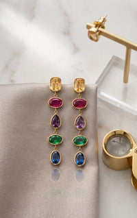 Thumbnail for Multi Color Dangler Earrings