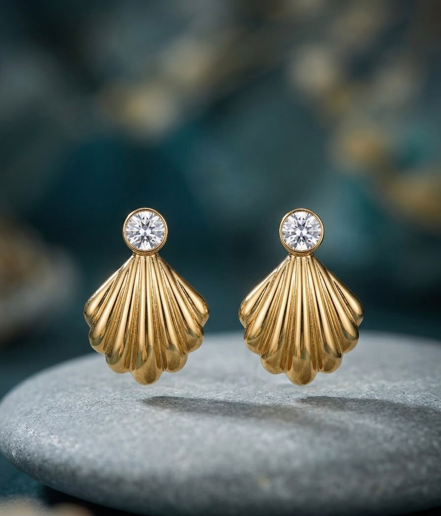 Golden Shell Earrings