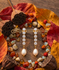 Thumbnail for Sleek Stone Dangler Earrings
