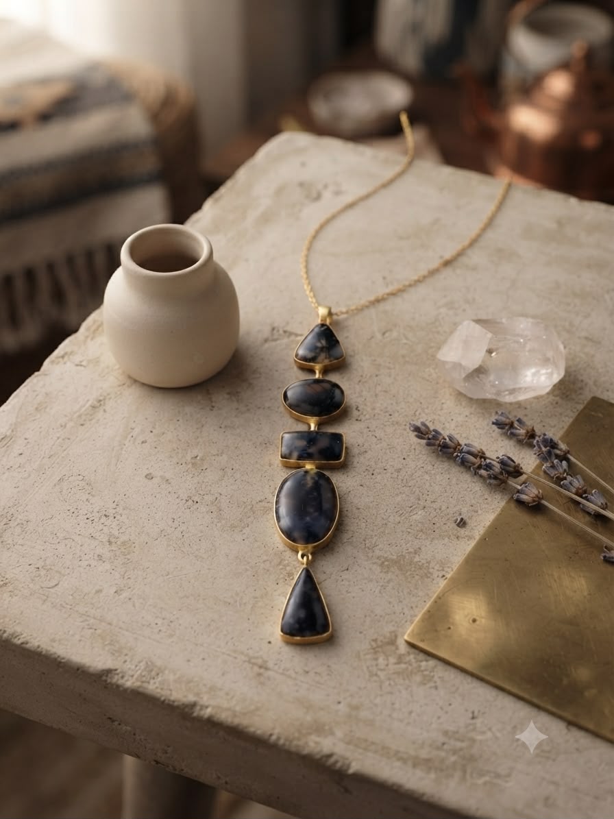Black Stone Long Chain