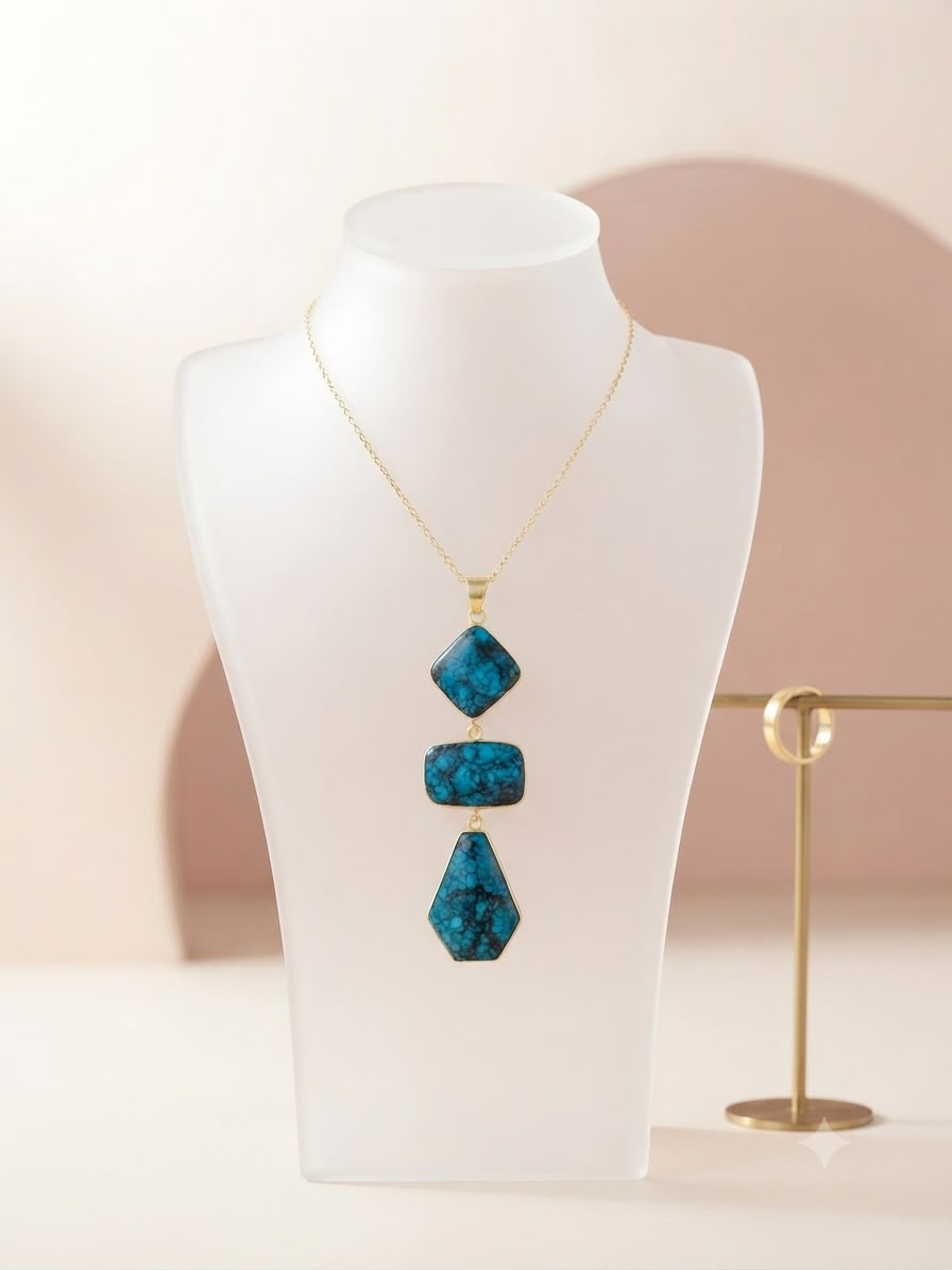 Blue Stone Long Chain