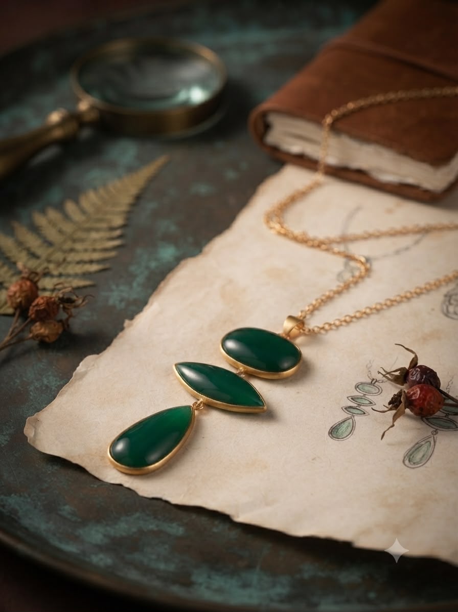 Emerald Stone Chain