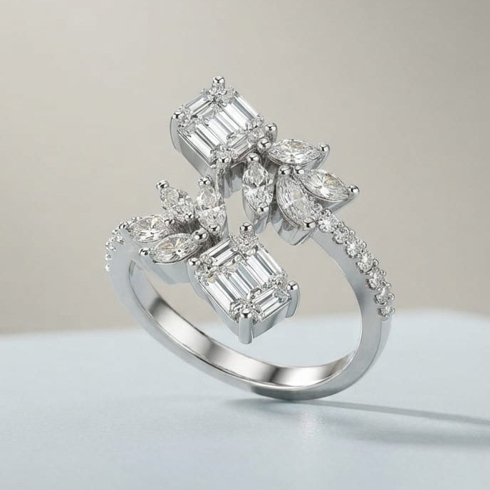 Leaf Diamond Ring