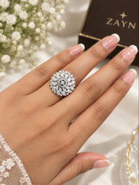 Thumbnail for Diamond Flower Ring