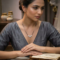 Thumbnail for 925 Silver Triple Round Mangalsutra Chain