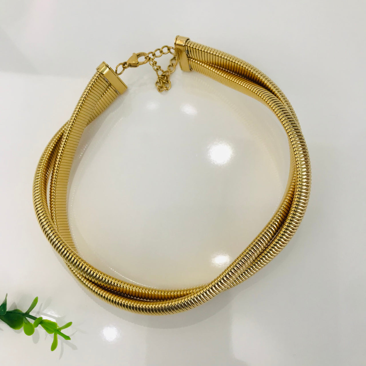 Premium SS Gold Choker Necklace