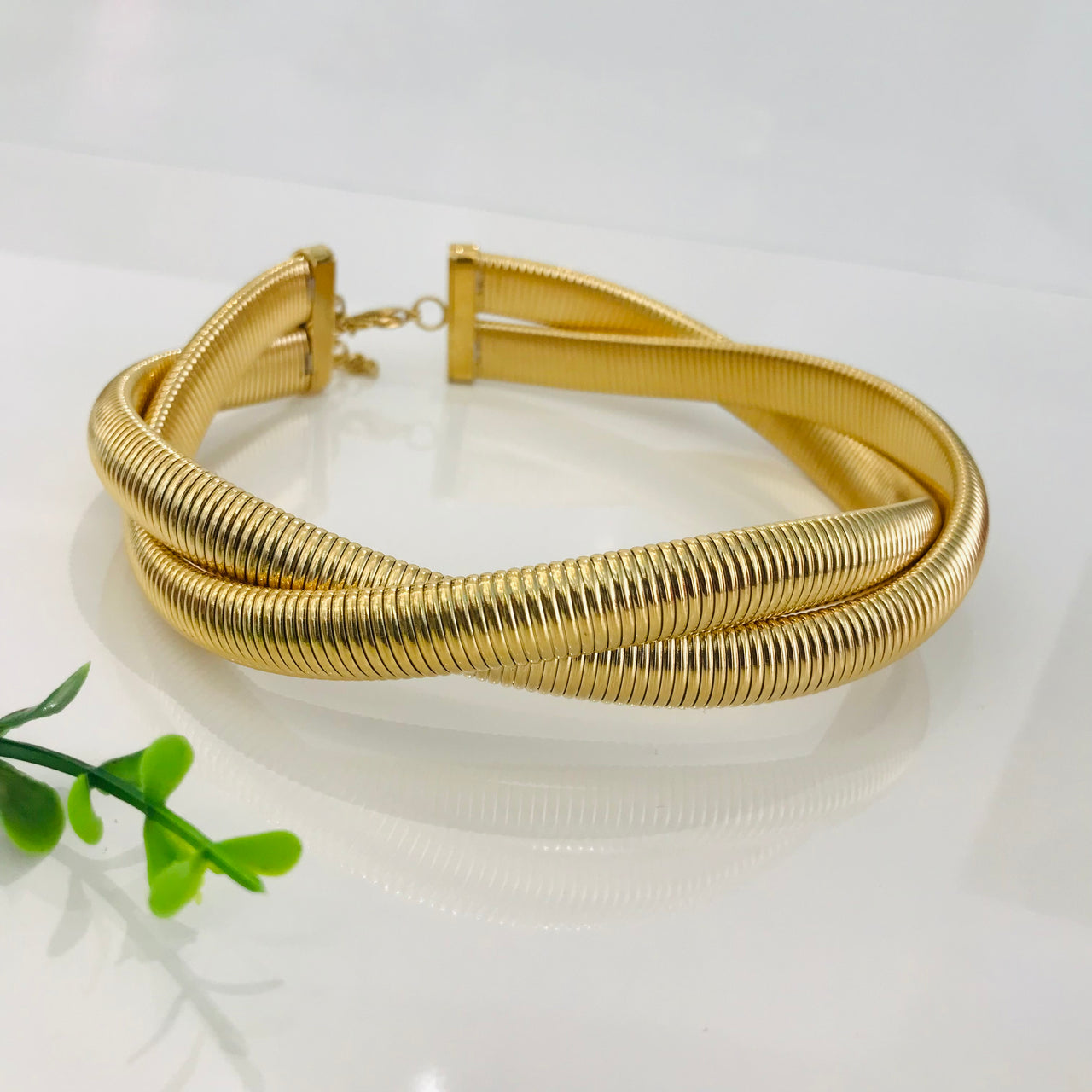 Premium SS Gold Choker Necklace