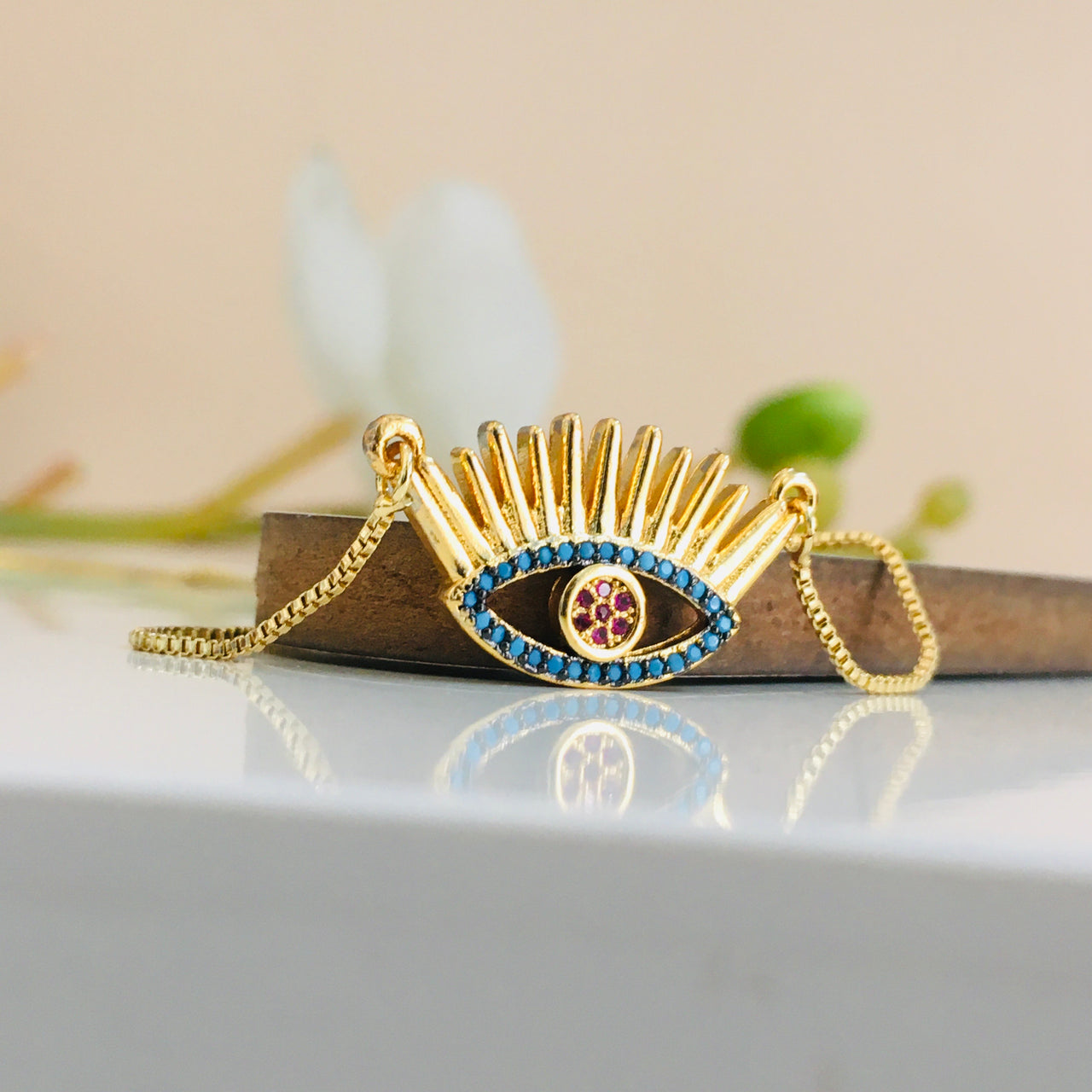 Evil Eye Gold Neck Chain