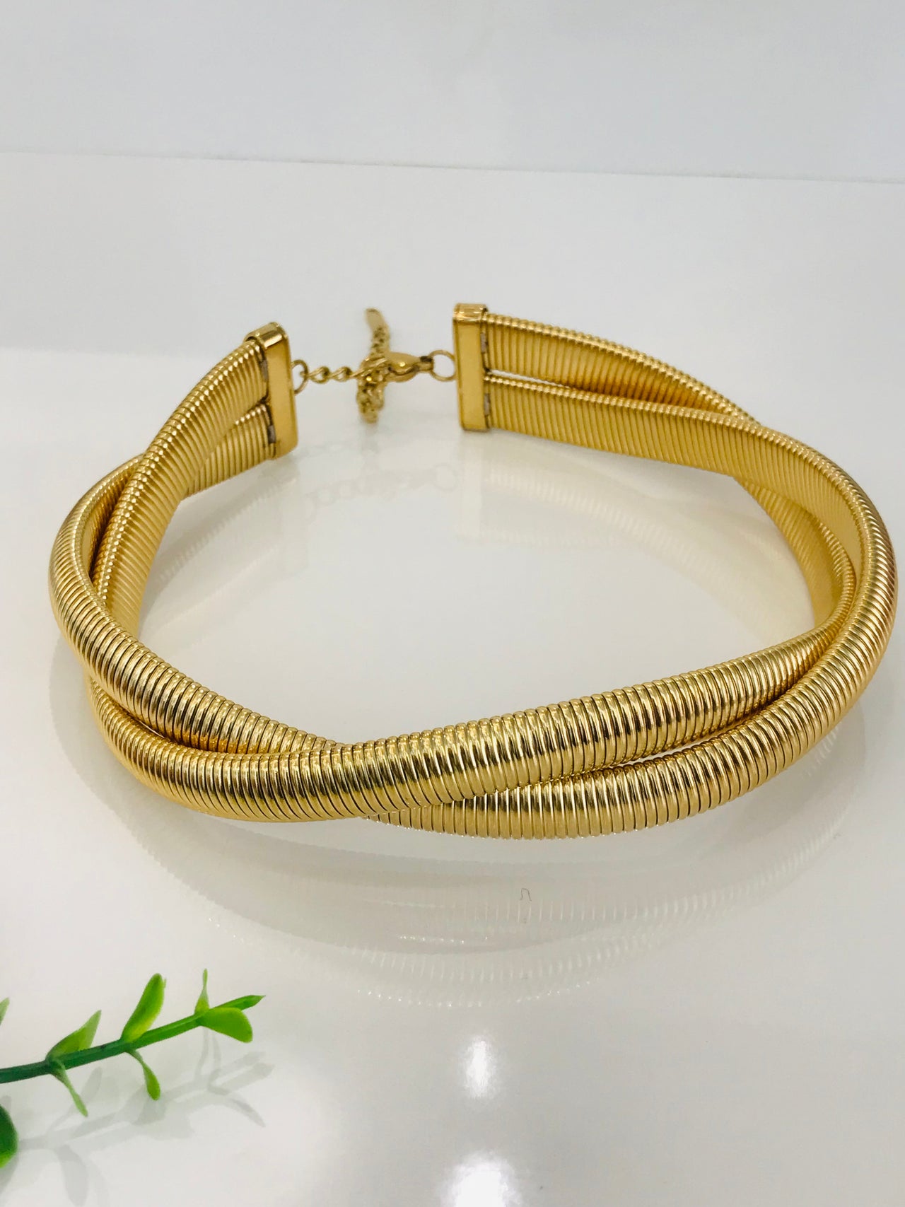 Premium SS Gold Choker Necklace