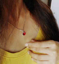 Thumbnail for Ruby Solitaire Neck Chain Zayn Luxury Jewellery 