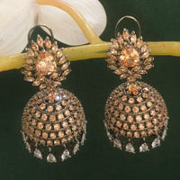 Thumbnail for Champagne Diamond Jhumka Earrings Zayn Luxury Jewellery