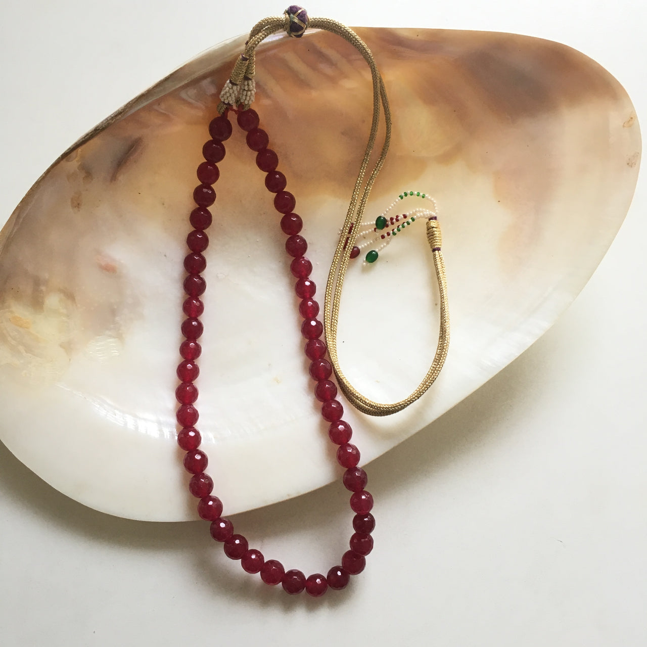 Ruby Pearl String Necklace Zayn Luxury Jewellery