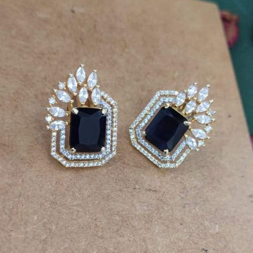 Blue Sapphire Stud Earrings Zayn Luxury Jewellery