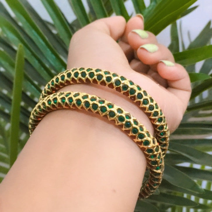 Emerald bangles on sale