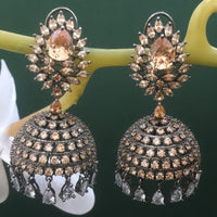 Thumbnail for Champagne Diamond Jhumka Earrings Zayn Luxury Jewellery