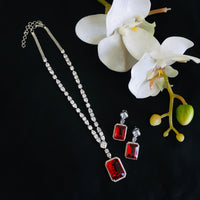 Thumbnail for Ruby Diamond Necklace Set Zayn Luxury Jewellery