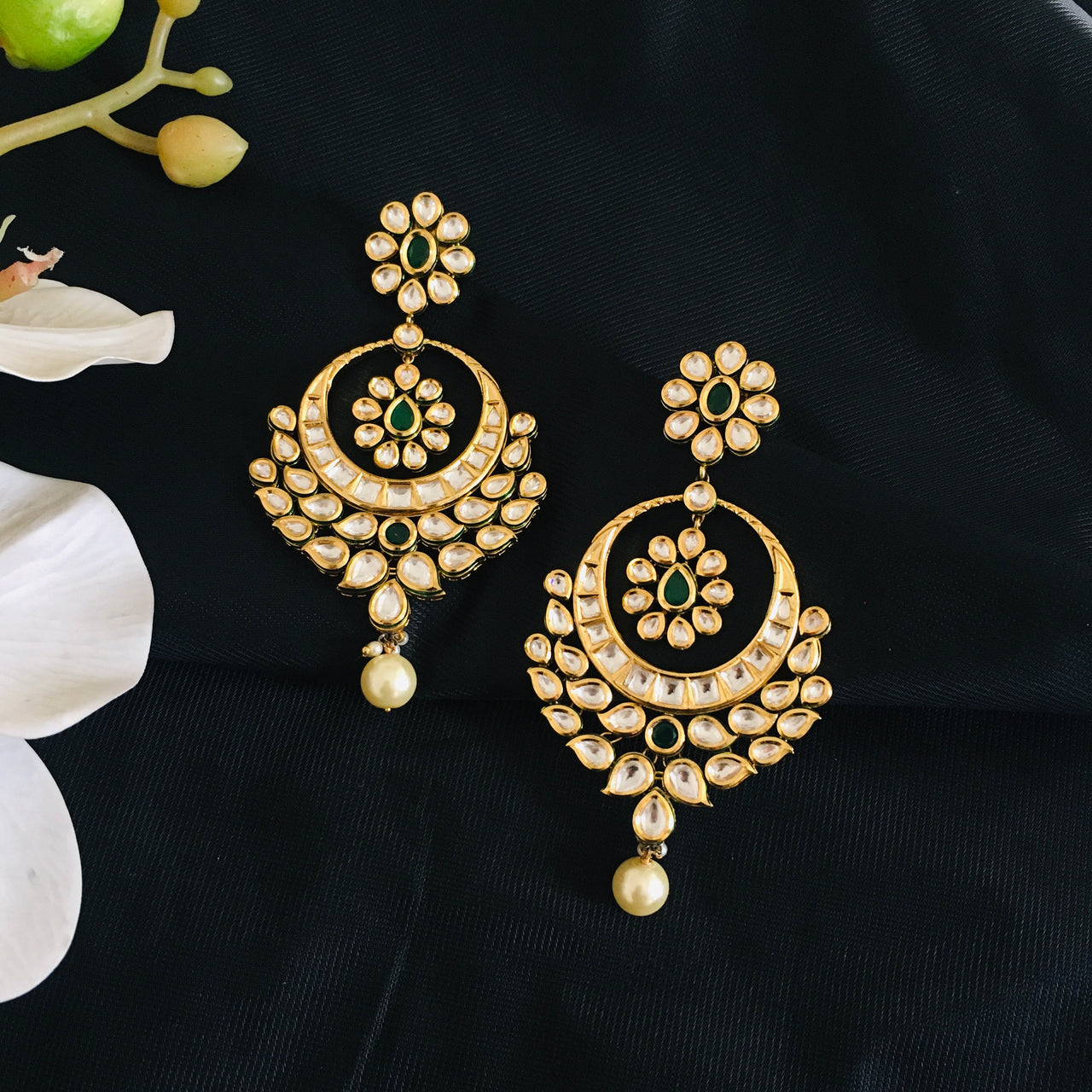 Kundan danglers on sale