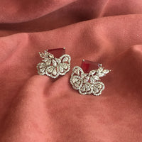 Thumbnail for Ruby Crystal Diamond Stud Earrings Zayn Luxury Jewellery