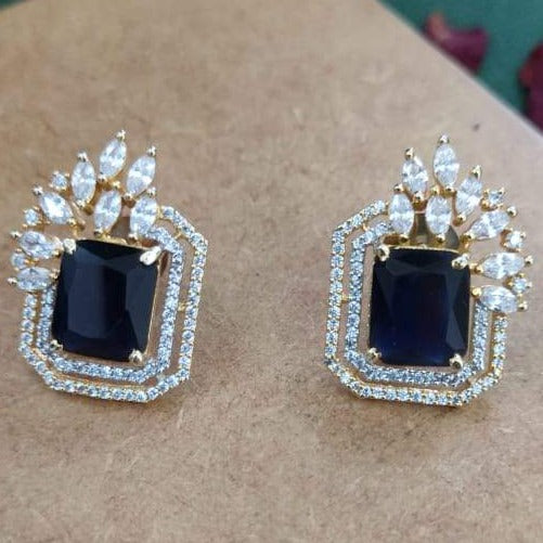 Blue Sapphire Stud Earrings Zayn Luxury Jewellery